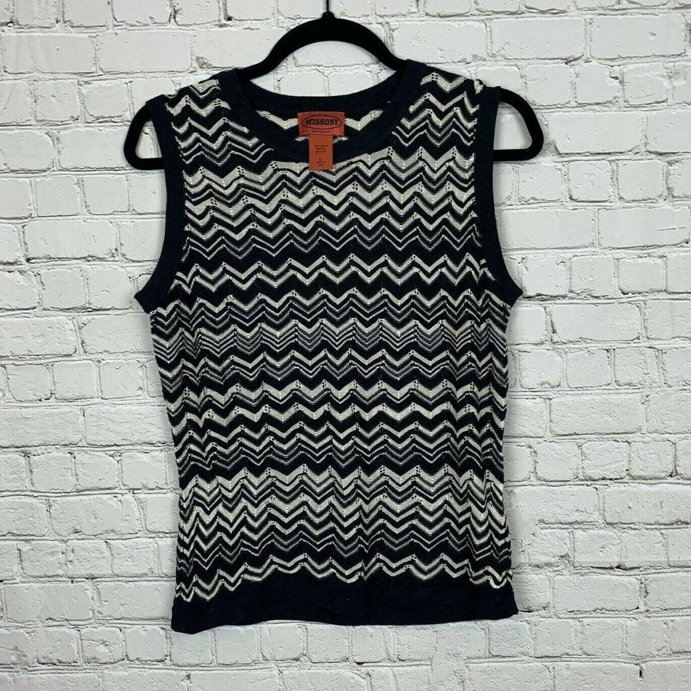 Missoni for Target Chevron Tank Top Black White